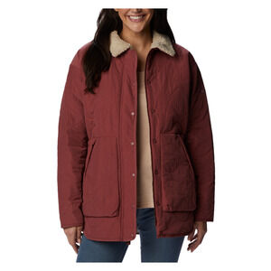 Columbia Women Birchwood Quilted Jacket Beetroot Size XS